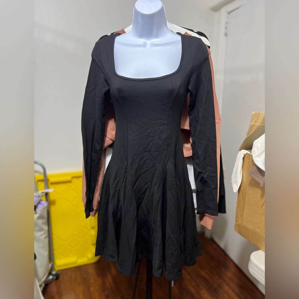 OGL long sleeve flounce dress